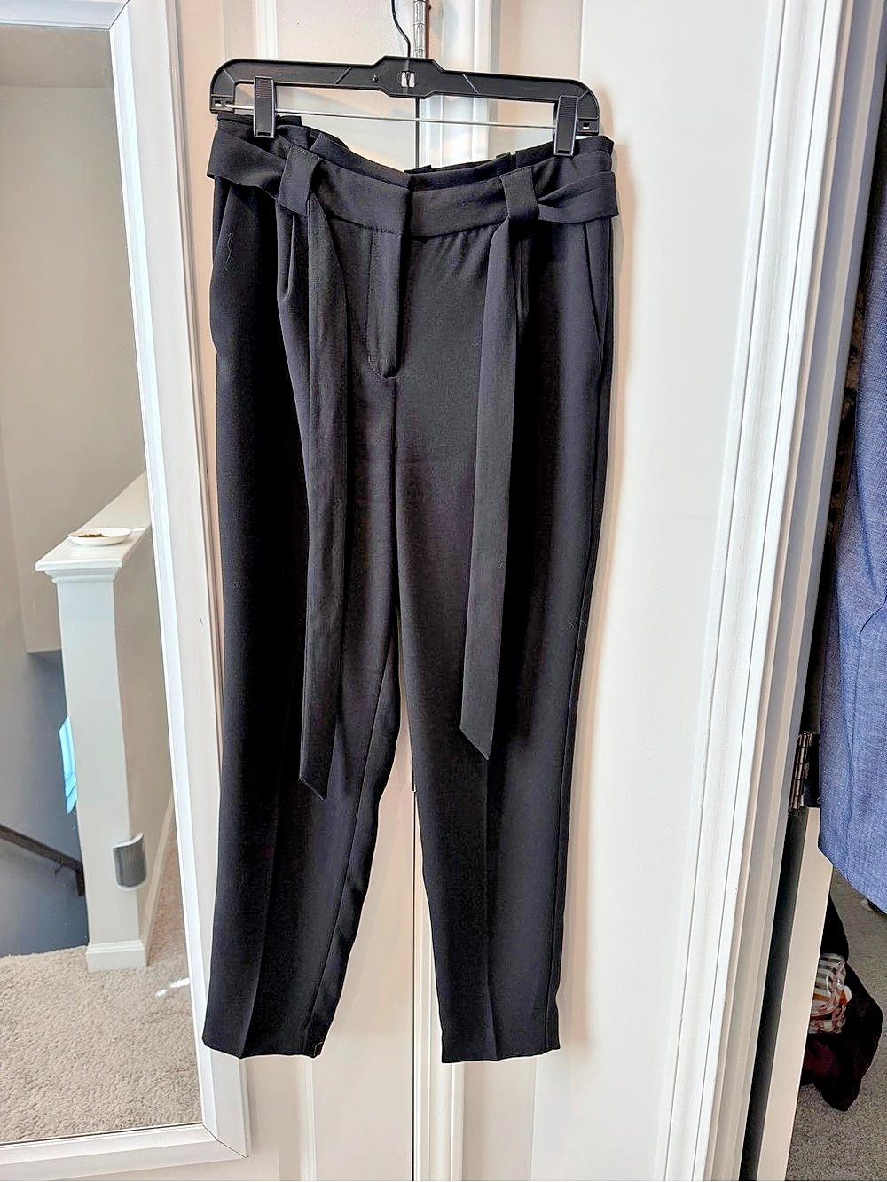 Express Super High Waisted Belted Paperbag Ankle Pant